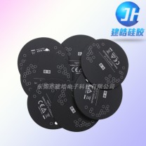 藍牙音響圓形硅膠墊背3M膠正面絲印高清字符